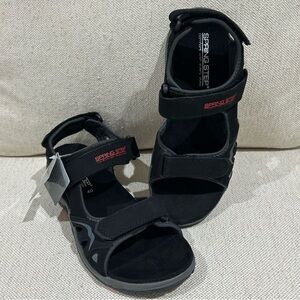 Spring Step Cilo Men Black Leather Sport Sandals  Size 40 (US 7-7.5) NWT Comfort